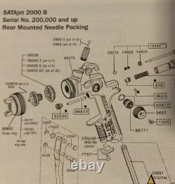 SATA JET 2000B HVLP/RP REBUILD KIT BRAND NEW With Many Additional Items