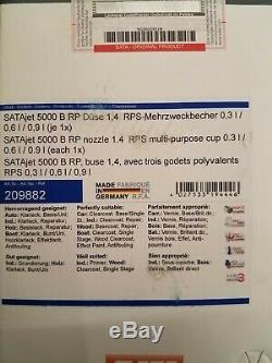 SATA JET 5000 B HVLP Standard Paint Spray Gun, 1.4 with RPS Cups 209882 NEW
