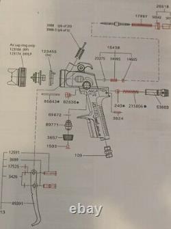 SATA JET 90 & Jet 90/2 Rebuild Kit 57620 packaged As SATA JET RP, Jet 2000 HVLP