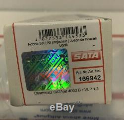 SATA Jet 4000 1,3 Hvlp Sealed Nozzle Set (brand New) Waterborne Or Solvent