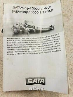 SATA MINIJET 3000B HVLP Paint Spray Gun with extras Made in Germany 29 PSI 2 BAR