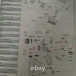 SATA MINI JET 4400B RP/HVLP Rebuild/Repair Kit ITEM#198614