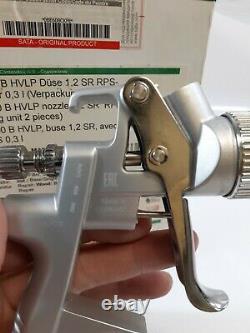 SATA minijet 4400 B RP 1.2 with RPS Disposable Cups HVLP Mini Detail Spray Gun EUC