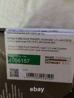 Sata 1096157 X5500 HVLP PHASER. WithRPS CUPS. 1.2 I NOZZLE. NEW