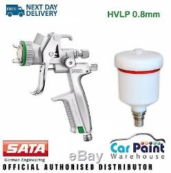 Sata MiniJet 4400 B Spray Gun HVLP 0.8mm Tip SMART Repair Base Coat