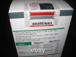 Sata Minijet 4400 HVLP 1.2 SR + Re-Usable Sata QCC. 125cc Cup. NEW SEALED BOX