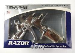 Sharpe Razor HVLP Compliant Air Spray Gun with Cup 1.0 Nozzle 253431 Paint Gravity