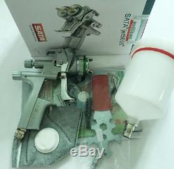 Silver 5000 HVLP WITH CUP Paint Spray Gun Gravity 1.3mm New in box 1set