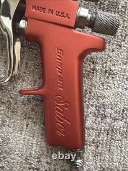 Snap On 1.3MM Red Saber Air Paint Spray Gun HVLP Gravity Feed BF813 Made In USA