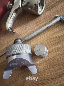 Snap On 1.3MM Red Saber Air Paint Spray Gun HVLP Gravity Feed BF813 Made In USA