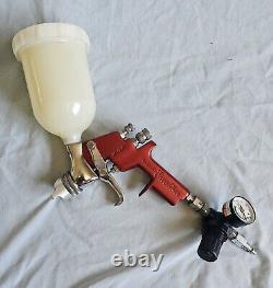 Snap On Excalibur HVLP H. O. Gravity Feed Spray gun Red USA Made