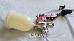 Snap On Excalibur HVLP H. O. Gravity Feed Spray gun Red USA Made