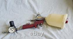 Snap On Excalibur HVLP H. O. Gravity Feed Spray gun Red USA Made