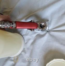 Snap On Excalibur HVLP H. O. Gravity Feed Spray gun Red USA Made