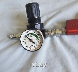 Snap On Excalibur HVLP H. O. Gravity Feed Spray gun Red USA Made