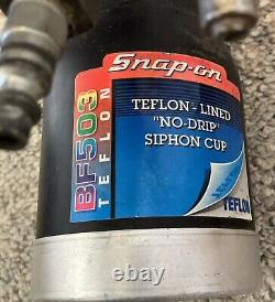 Snap-on Hvlp Spray Gun Bf595hvlp Paint Sprayer No Drip Teflon Siphon Cup Works