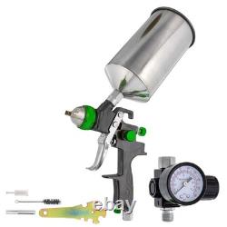 TCP Global Professional HVLP Spray Gun 2.5mm Gravity Feed 2.5mm, Silver
