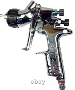 TEKNA 703063 HVLP Spray Gun/Cup 1.3Mm 202 Bc/909 Cc Cap, Chrome/Stainless Steel