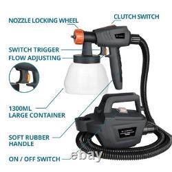 Tilswall 800W HVLP Electric Spray Paint Gun Dark Gray