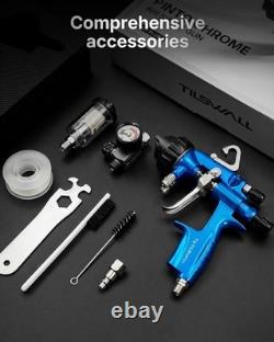 Tilswall Pinto Chrome AB Two-Component HVLP Spray Paint Gun-SEE DESCRIPTION