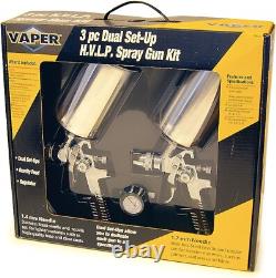 Titan -19100- 3-Piece HVLP Spray Gun Kit, 1.4mm & 1.7mm Needle Set, 1 Liter Cups