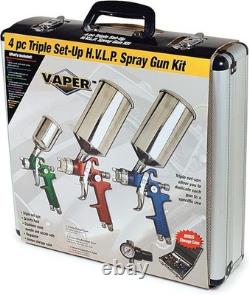 Titan 19221 Pro Gravity HVLP Spray Gun Kit Color Coated For Base, Detail, Clear