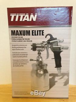 Titan Capspray HVLP Maxum Elite Pressure Fed Spray Gun 0524027 NIB Automotive