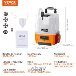 VEVOR Paint Sprayer HVLP Spray Gun 1300ml Container 3 Spray Patterns 4/5 Nozzles