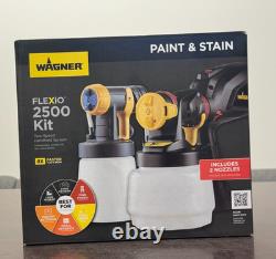 Wagner FLEXiO 2500 Kit HVLP Paint & Stain Sprayer 2 Nozzles 0520121 NEW