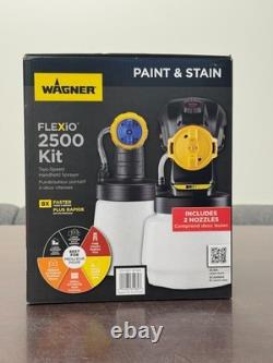 Wagner FLEXiO 2500 Kit HVLP Paint & Stain Sprayer 2 Nozzles 0520121 NEW