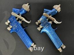 2 Devilbiss Sri Mini Hvlp 205 Pistolets À Vaporisateur De Finition Comme Les Nouveaux Pistolets À 2 Vaporisateurs