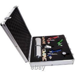 3 Hvlp Aluminium Air Pistolet Kit Auto Peinture Primer Voiture Détail Verni Withcase