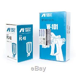 Anest Iwata Pistolet Pulvérisateur W-101 Alimenté Par Gravité 1.0 / 1.3 / 1.5 / 1.8 Hvlp