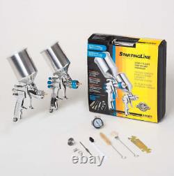 DeVilbiss 802343 Kit de peinture et de primaire HVLP à 2 pistolets StartingLine