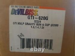 Devilbiss Gti-620g Hvlp Auto Paint Spray Gun 1,3 1,4 1,5 Conseils Et Régulateur