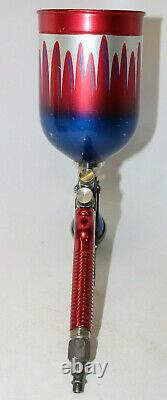 Devilbiss Gti Hvlp Siphon Rss Sray Gun Limited Edition Red & Blue Flame Styling