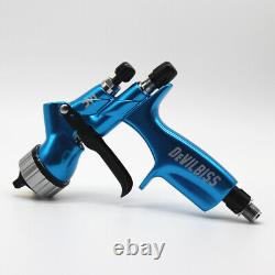 Devilbiss Hvlp Spray Gun Blue Cv1 1.3mm Buzzle Car Paint Tool Pistol 600 ML Nouveau