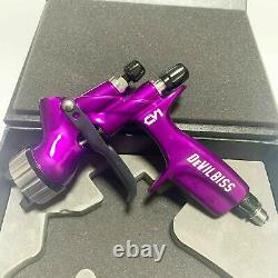 Devilbiss Purple Cv1 Hvlp 1.3mm Buzzle Voiture Outil De Peinture Pistolet Pulvérisateur