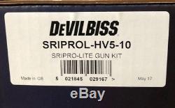 Devilbiss Sri Pro Lite Hv5 Capuchon D'air 1.0mm Pointe Pneumatique Hvlp Air Pistolet À Peinture