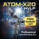 Goupillon De Pulv&eacute;risation De Peinture Automobile Atom X20 Hvlp Solvant/aqueux + Lampe Gunbudd Gratuite