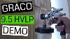 Graco 9 5 Hvlp Finish Pro Pulvérisateur Demo Spraying Portes Upside Down