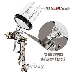 Hvlp Air Spray Gun 1000ml Capacité 14,5cfm 30-43psi 1,4mm/1.8mm Buses Acier