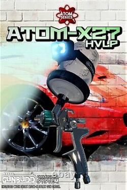 Hvlp Auto Paint Air Spraygun Atom X27- Solvant/waterborne Avec Gunbuddlight Gratuit