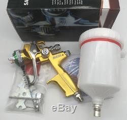 Jaune Jet4000 Hvlp Avec Cup Pistolet À Peinture Gravity 1.3mm Avec Boîte