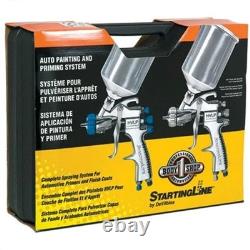 Kit DEVILBISS Startingline 2 PISTOLES HVLP PULVÉRISATION Peinture Automobile Basecoat Apprêt Primer