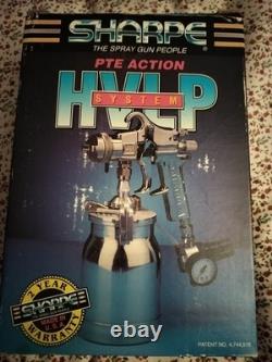 Kit combo de pistolet à peinture HVLP Sharpe PTE. Vintage 1991 en excellent état.