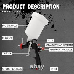 Kit de pistolet à peinture HVLP 1.3/1.5/1.7/2.0mm pour automobile et travaux du bois