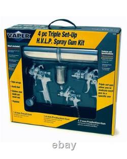 Kit de pistolet à peinture HVLP Titan 4 pièces avec triple configuration 19220