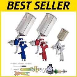 Kit de pistolet à peinture automatique avec tasses et régulateur d'air, ensemble de 3