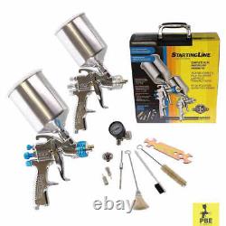 Kit de pistolet à peinture et apprêt HVLP à alimentation par gravité DeVilbiss StartingLine 802343